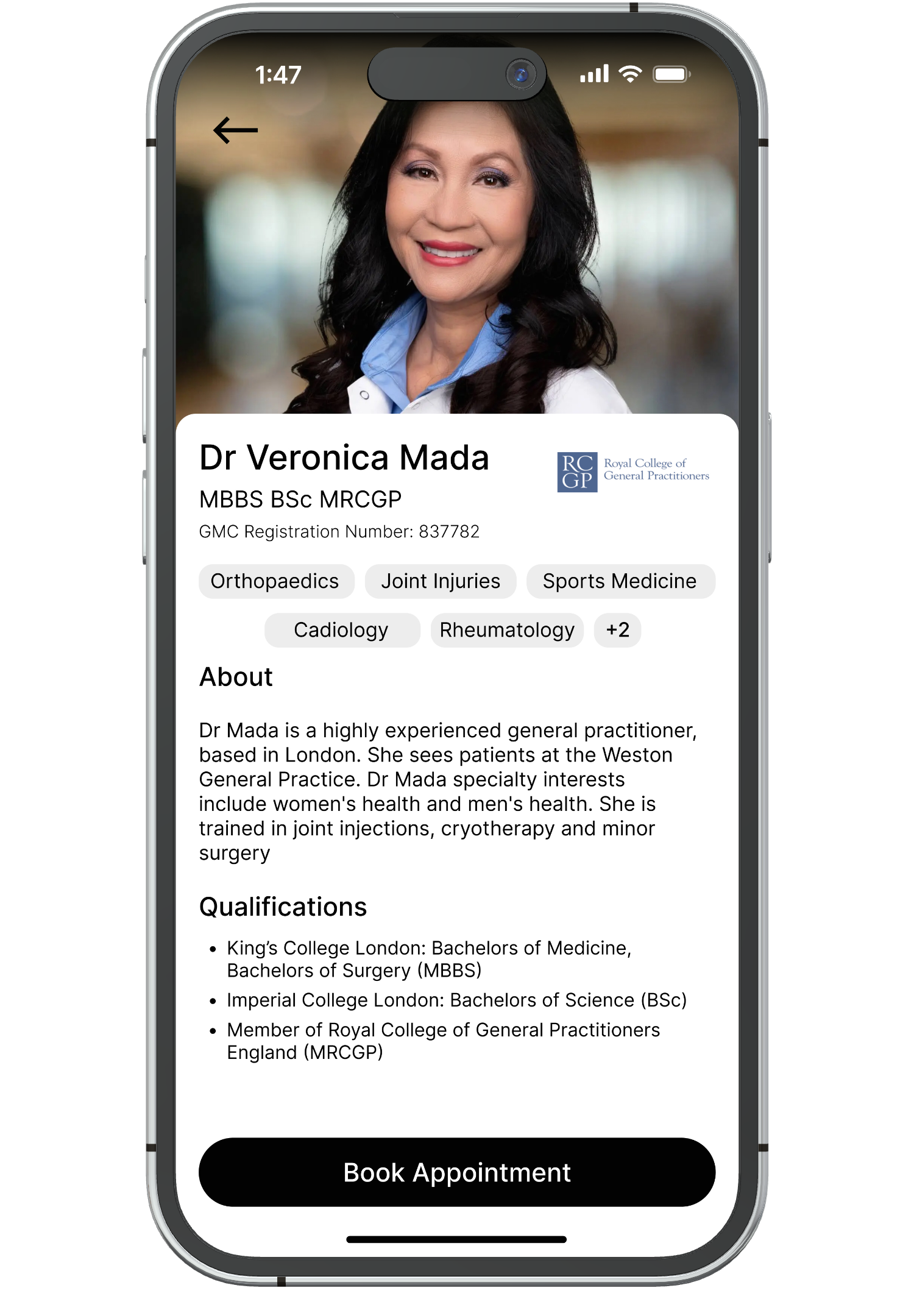 Dr Veronica Mada - Clinician Profile